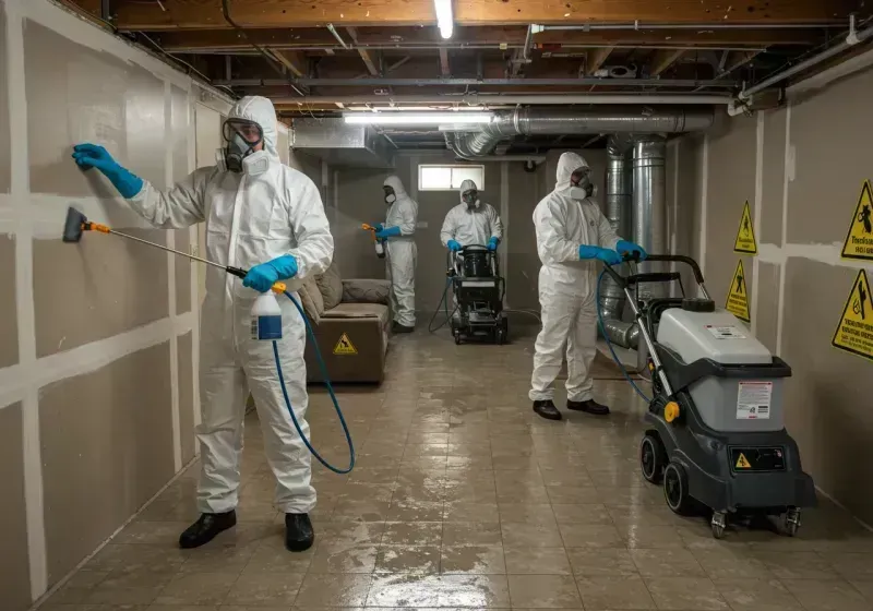 Basement Moisture Removal and Structural Drying process in La Paz County, AZ